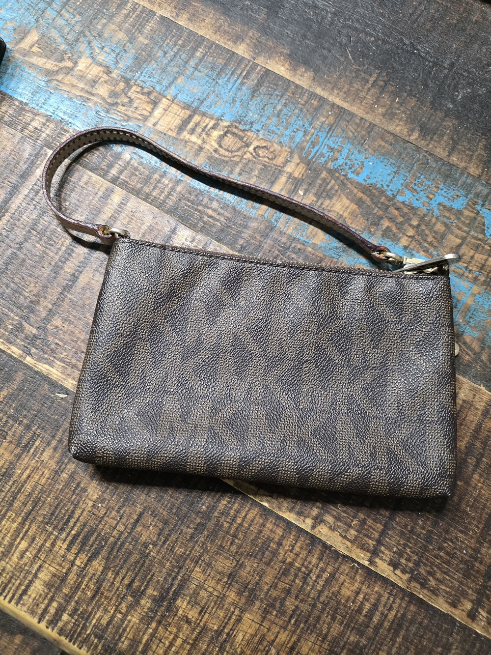 Brown Michael Kors Wristlet Clutch